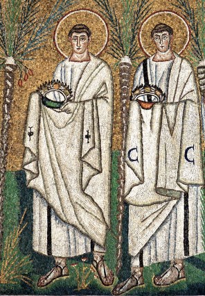 성 프로토와 성 히야친토_photo by Philip K_in the Basilica of SantApollinare Nuovo in Ravenna_Italy.jpg